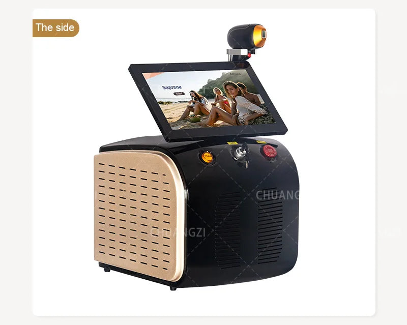 808nm Diode Laser Hair Removal Device 3000W Skin Rejuvenation Ice Alexandrit Permanent Cooling Head Painless Epilator Machine