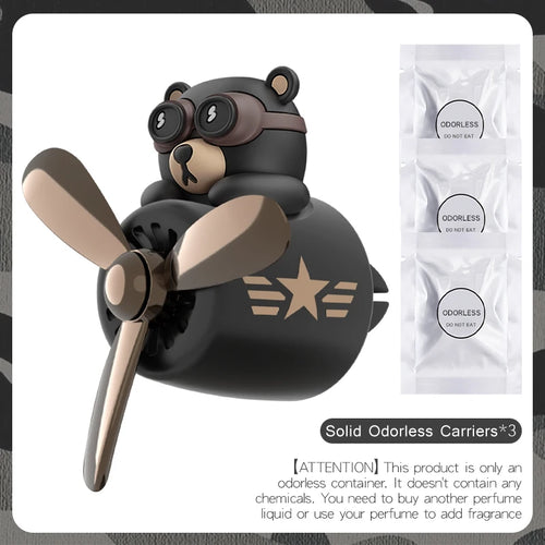 Odorless DIY perfume ornament airplane pilot bear car air freshener