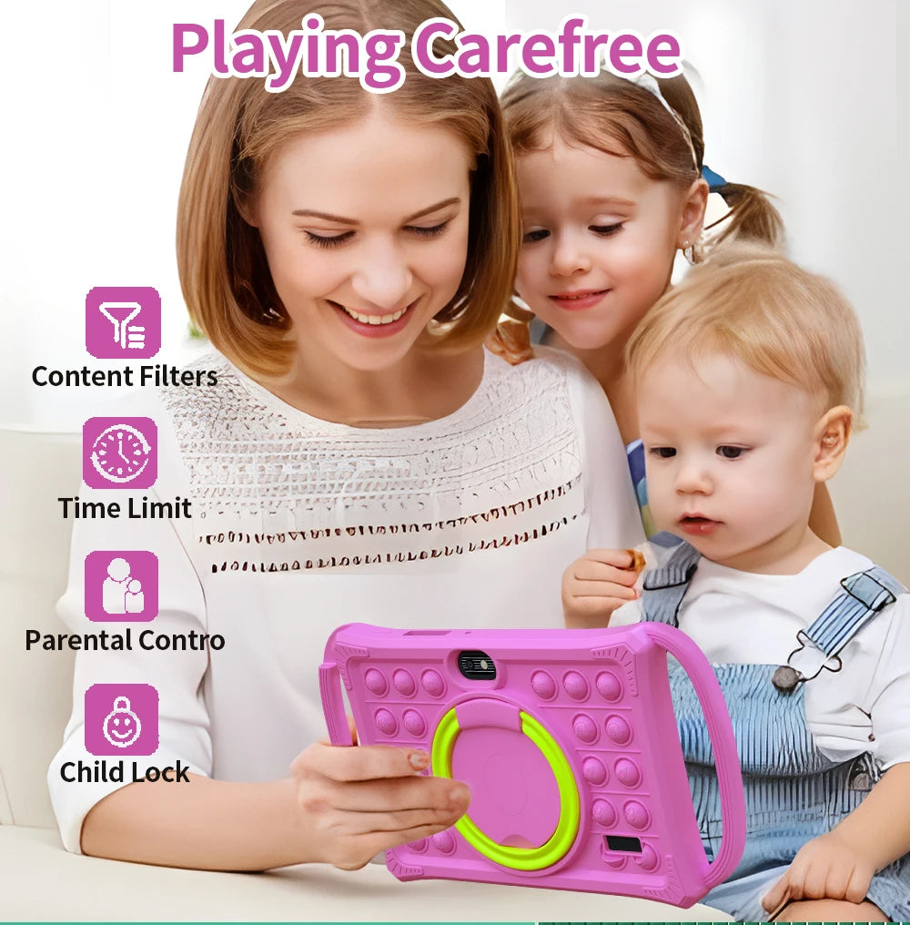 7.0 Inch Tablet PC Quad Core 4GB RAM 64GB ROM Children's best Gifts Android 12 Kids Game Educational Learning Tablets