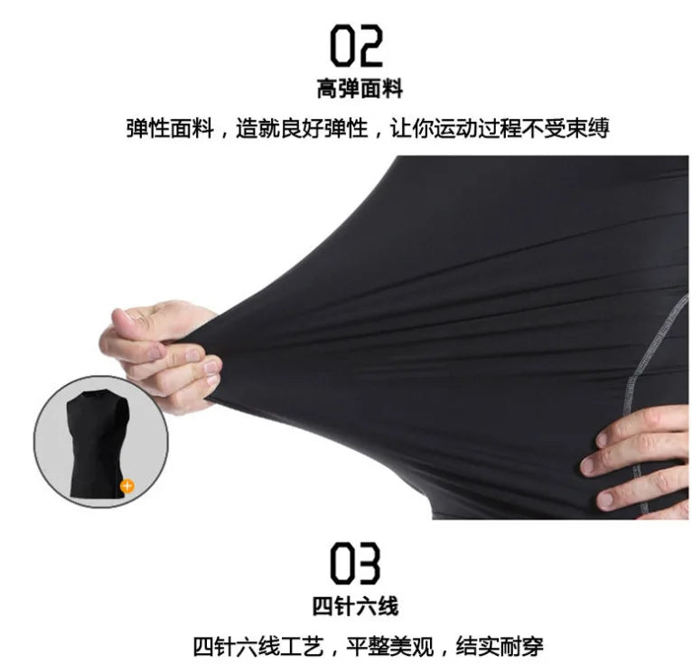 Men's Compression T-shirt Breathable Football Suit Fitness Tight Sportswear Riding Quick Dry Running Short Sleeve Shirt Sports