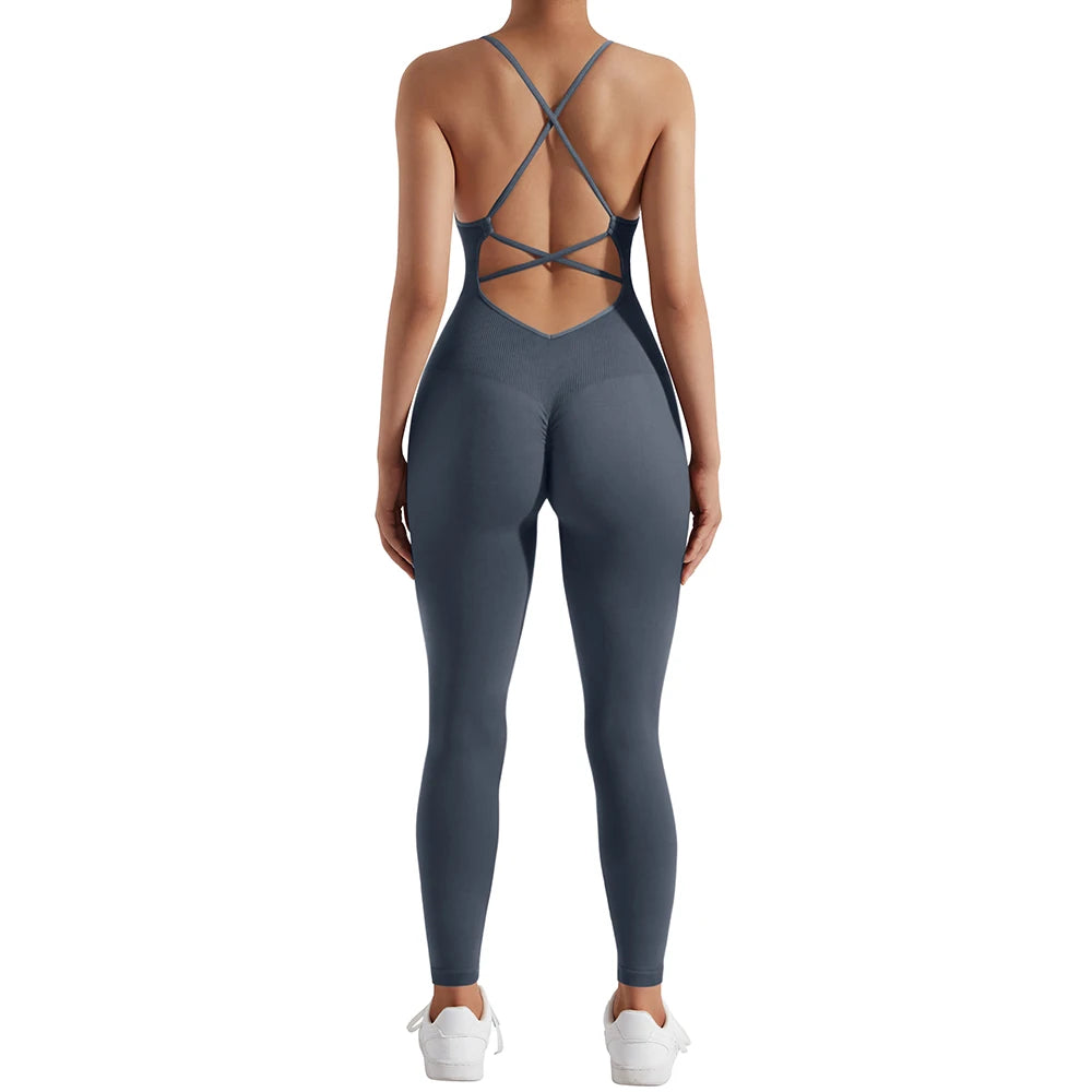 Women Bodysuit Jumpsuit All Season Romper Overalls Sportswear Fashion Streetwear Overalls One Piece Fitness Sports Bodysuits