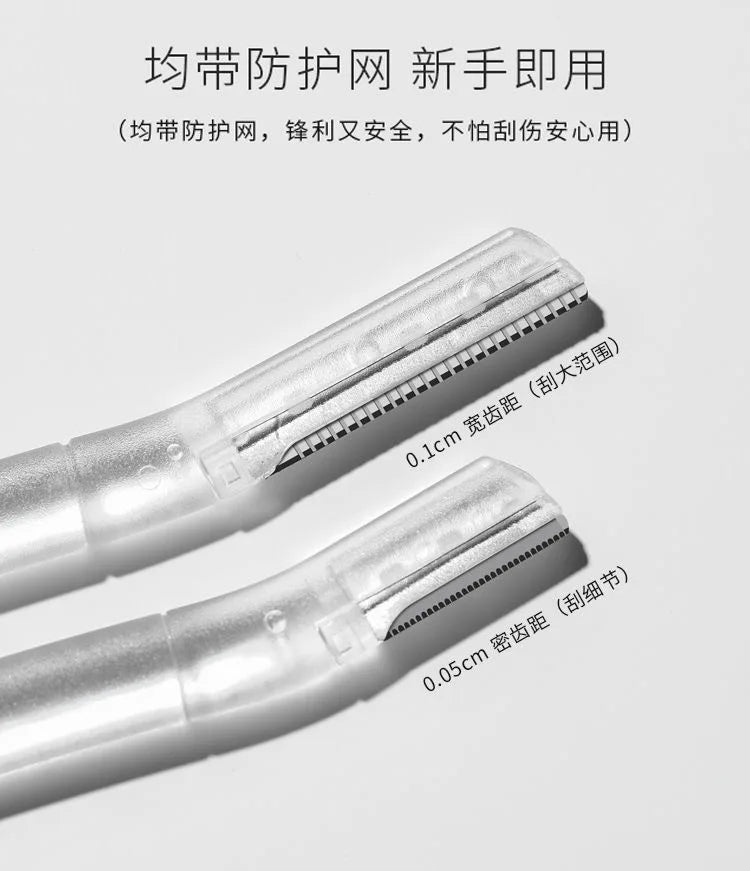 Safe Eyebrow Trimmer Makeup Products Stainless Steel Eyebrow Scissors with Comb Hair Removal Shaver Eyebrow Shaping Makeup Tools