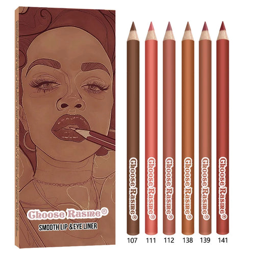 6colors Matte Lip Liner Red Outline Lip Liner Waterproof long-lasting