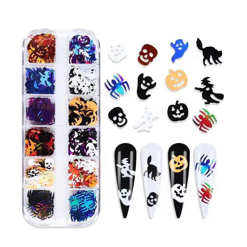 12 Girds Glitter Eyelash Extension Decorations Silver Gold Moon Star 3D Acrylic Butterfly For Nail Art Party Women Makeup Tools