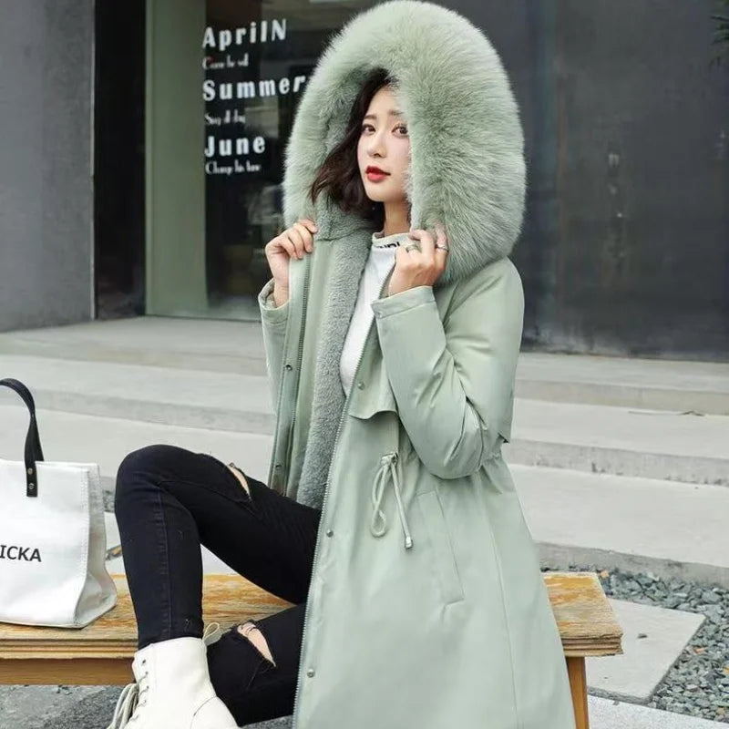 Women's Winter Jacket Hodded Fleece Padded Jacket Casual Loose Windbreaker Office Lady Matching New In Coats & Jackets Outerwear