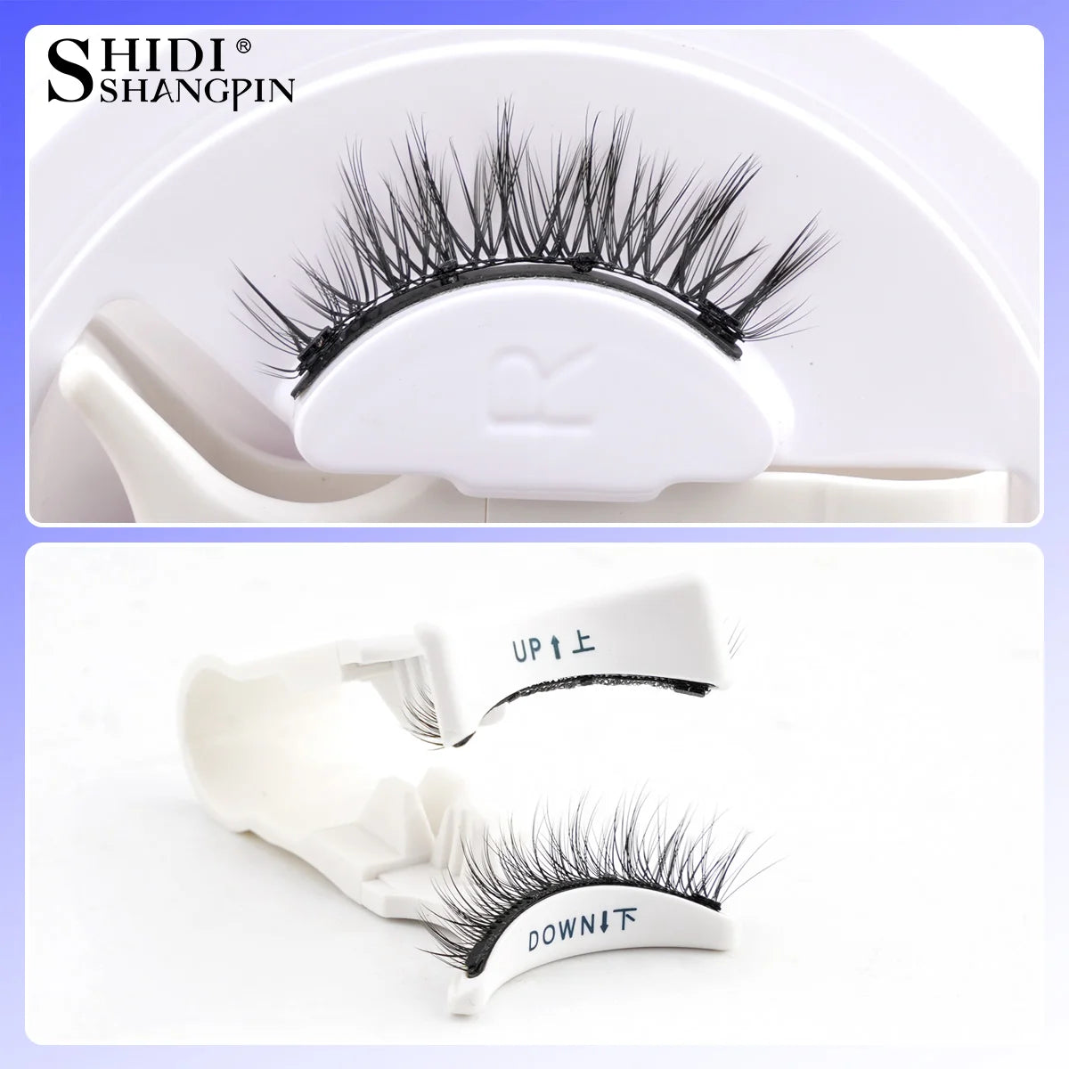 1 Pair Magnetic False Eyelashes Handmade 3D Natural False Eyelashes Reusable Magnetic Eyelashes Tweezers Set Makeup Tools