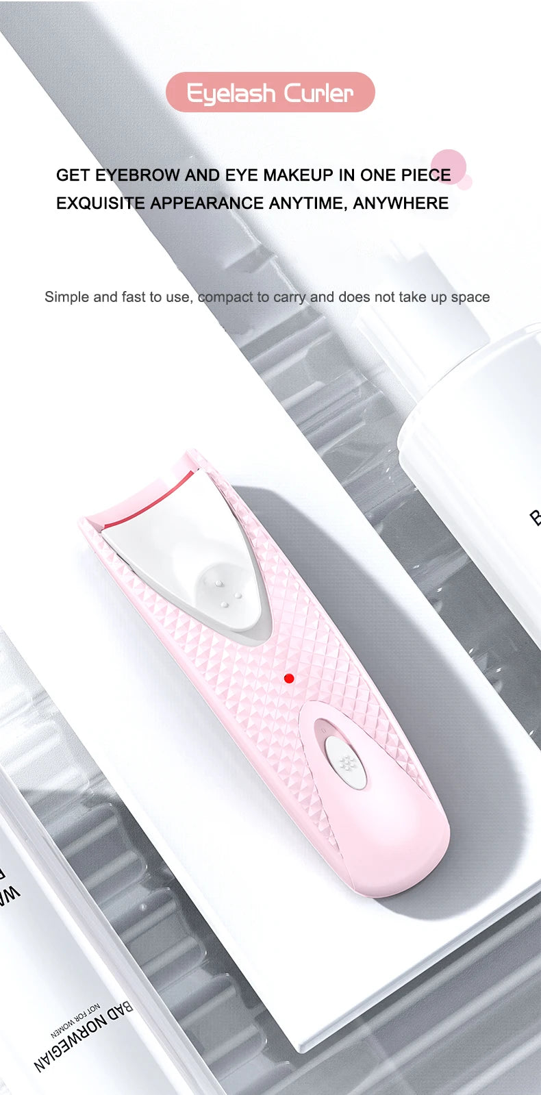 Portable Electric Heated Eyelash Modeler, Heated Eye Lash, Durable, Curls, Thermal Curler, Makeup Tools