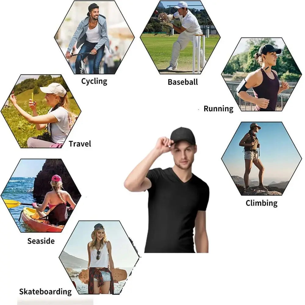 Baseball Caps Black for Mens Women Sports Cap Adjustable Cotton