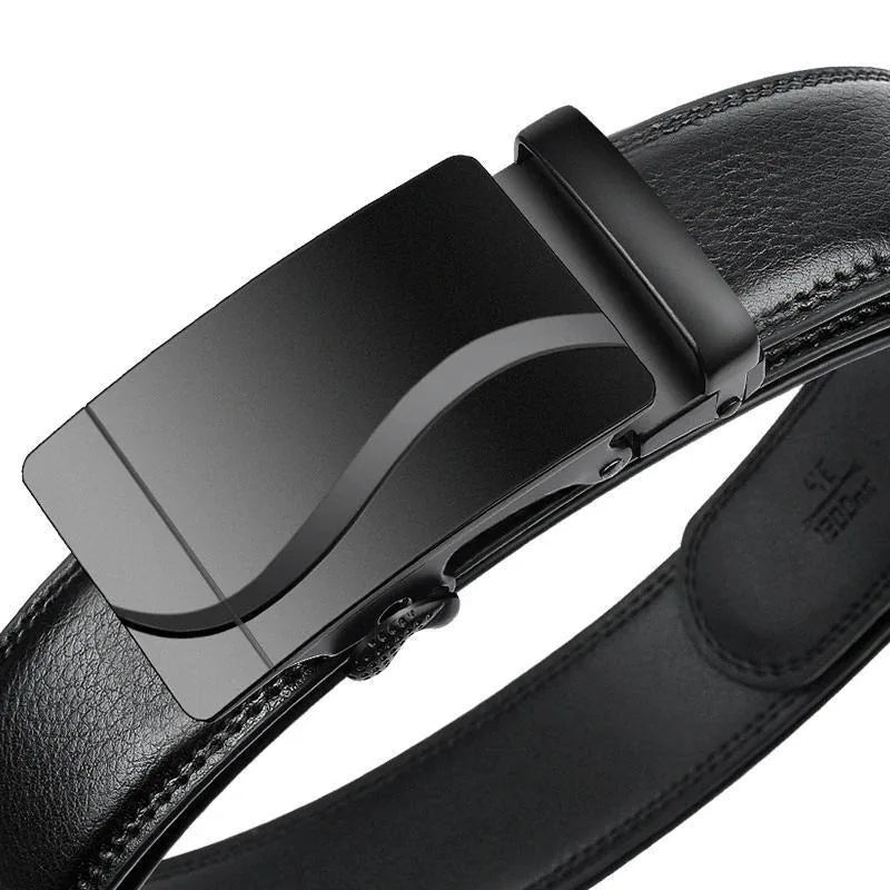 Men Belts Automatic Buckle Belt PU Leather High Quality For Men