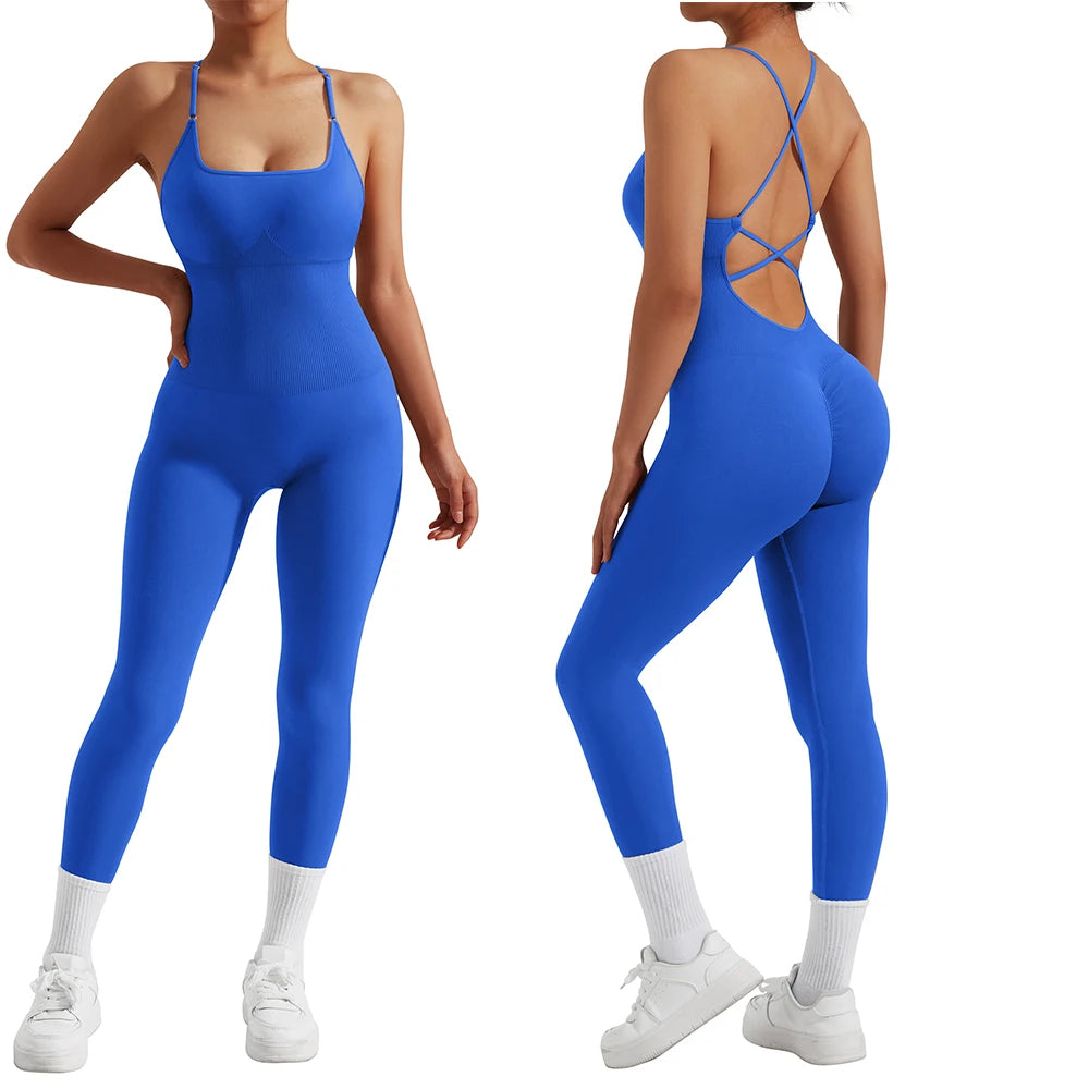 Women Bodysuit Jumpsuit All Season Romper Overalls Sportswear Fashion Streetwear Overalls One Piece Fitness Sports Bodysuits