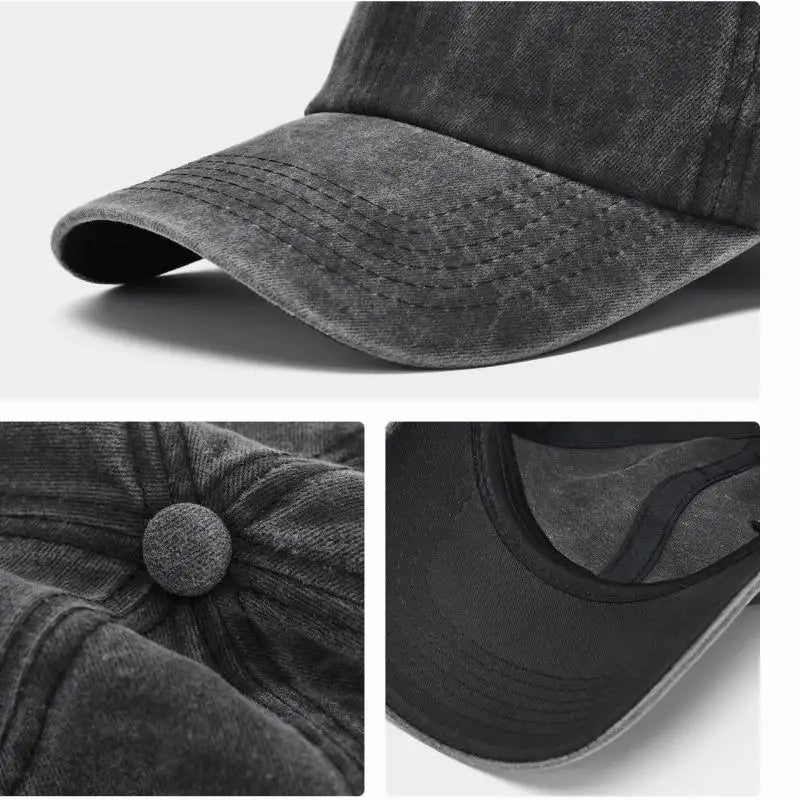 Baseball Cap Washed Cotton Men Women Snapback Hat Vintage Hip Hop Caps