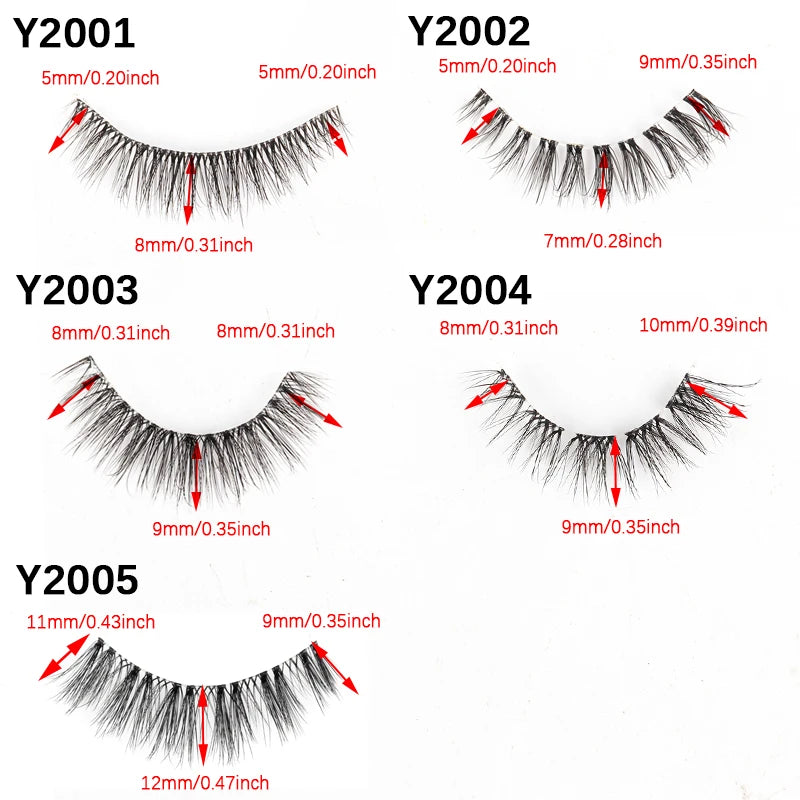 10 Pairs Faux Mink Eyelashes Handmade Natural False Eyelashes Soft Cross Messy Eye 3D Curly Eyelashes Extension Makeup Tools