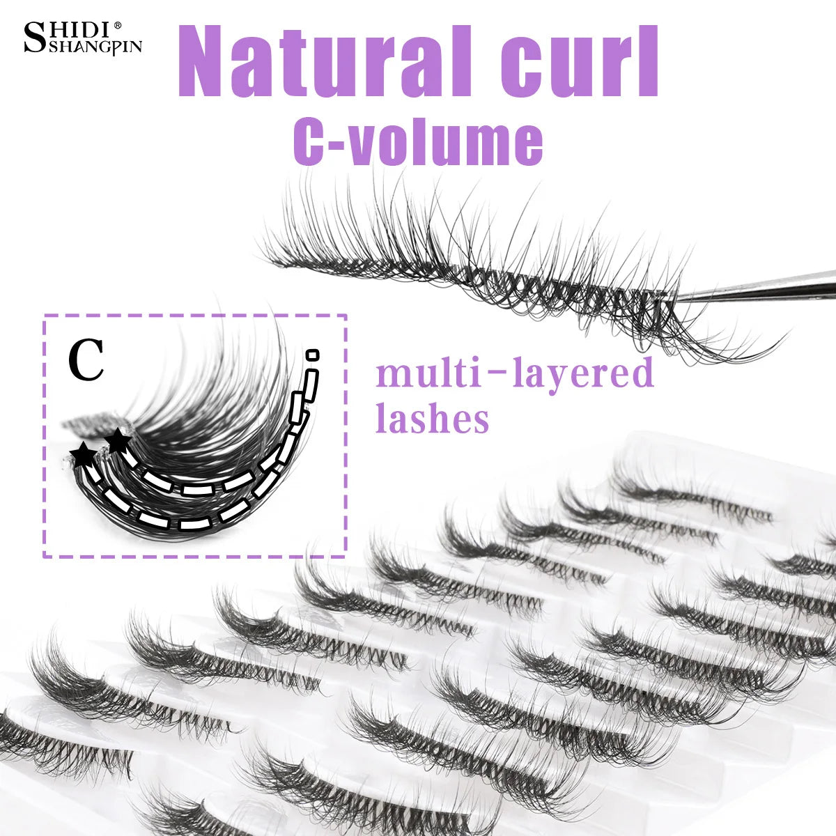 10 Pairs Faux Mink Eyelashes Handmade Natural False Eyelashes Soft Cross Messy Eye 3D Curly Eyelashes Extension Makeup Tools