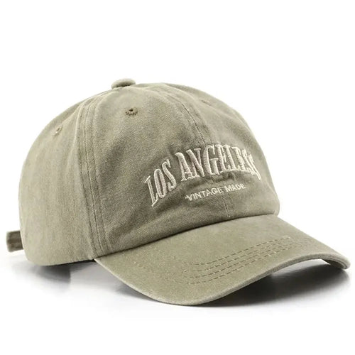Cotton Retro Vintage Baseball Cap Men Women Denim Embroidered Letters