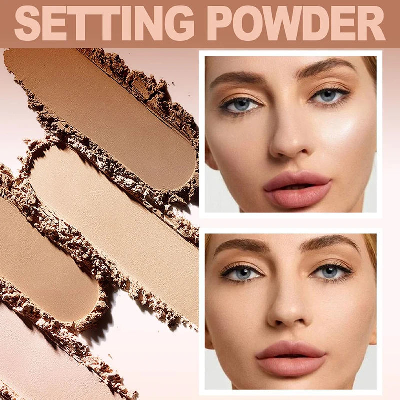 24 Hour Oil Control Pressed Powder Natural Matte Brighten Lasting