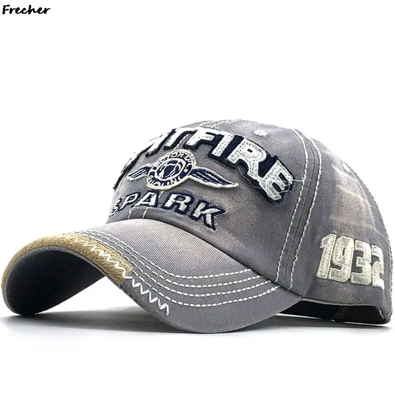 Men Rock Hip Hop Snapback Hat School Jeans Hat Letter Baseball Cap