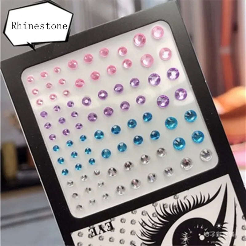 Glitter Face Jewelry Sticker Face Jewels Diamond Makeup Art Eyeliner Temporary Tattoo Party Bady Makeup Tools Eye Rhinestones