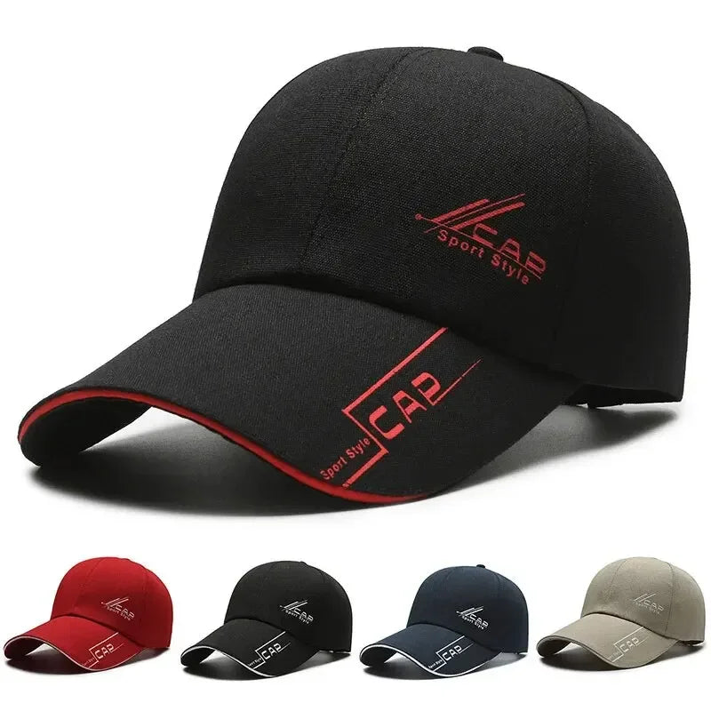 Hats, Men, Summer Long Brim, Baseball Caps, Spring Casual, Outdoor