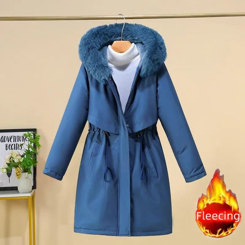 Women's Winter Jacket Hodded Fleece Padded Jacket Casual Loose Windbreaker Office Lady Matching New In Coats & Jackets Outerwear
