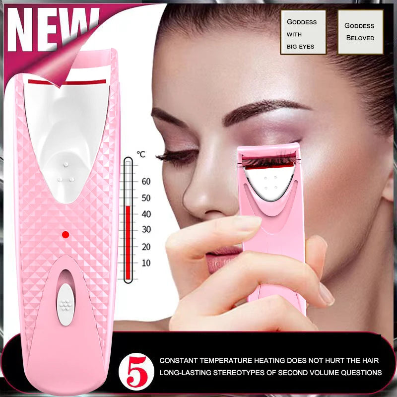 Portable Electric Heated Eyelash Modeler, Heated Eye Lash, Durable, Curls, Thermal Curler, Makeup Tools