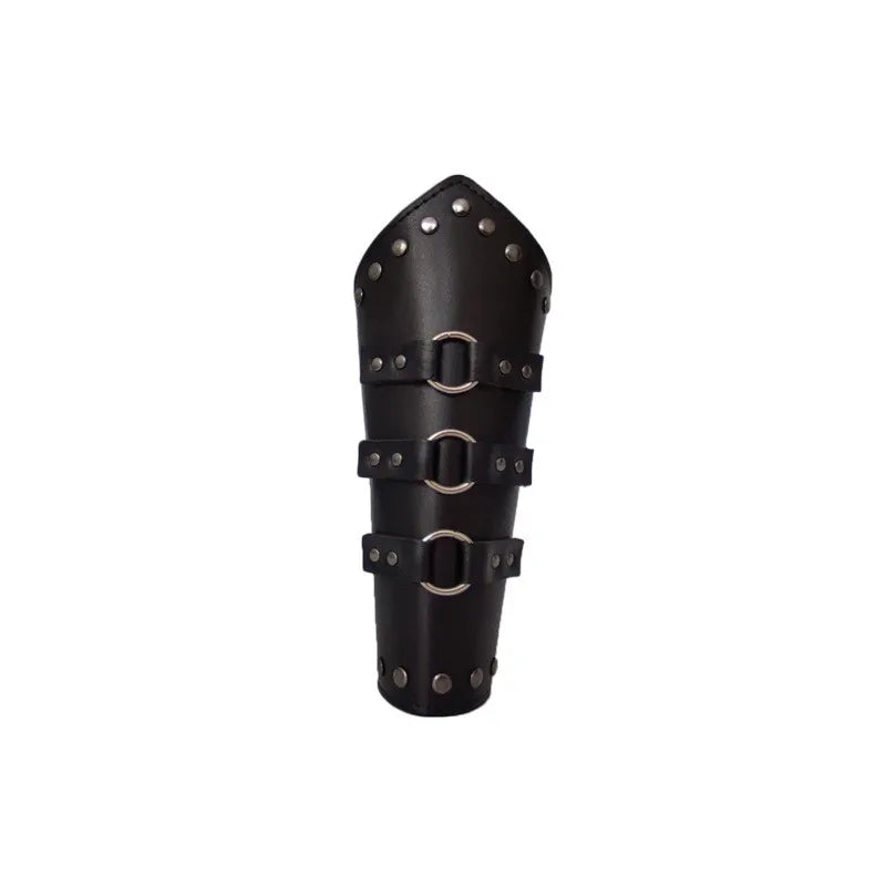 Punk Hip Hop 1Pc Cosplay Leather Armor Arm Cosplay Bracer Pirate Knight Gauntlet Wristband Bracer Accessories New Men's Bracelet
