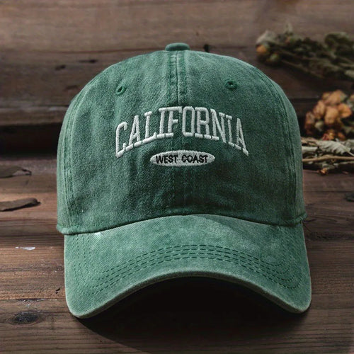 Cotton Retro Vintage Baseball Cap Men Women Denim Embroidered Letters