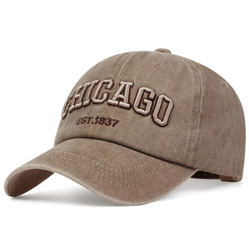 New Letter CHICAGO Baseball Cap Men Women Spring Summer Cotton Unisex