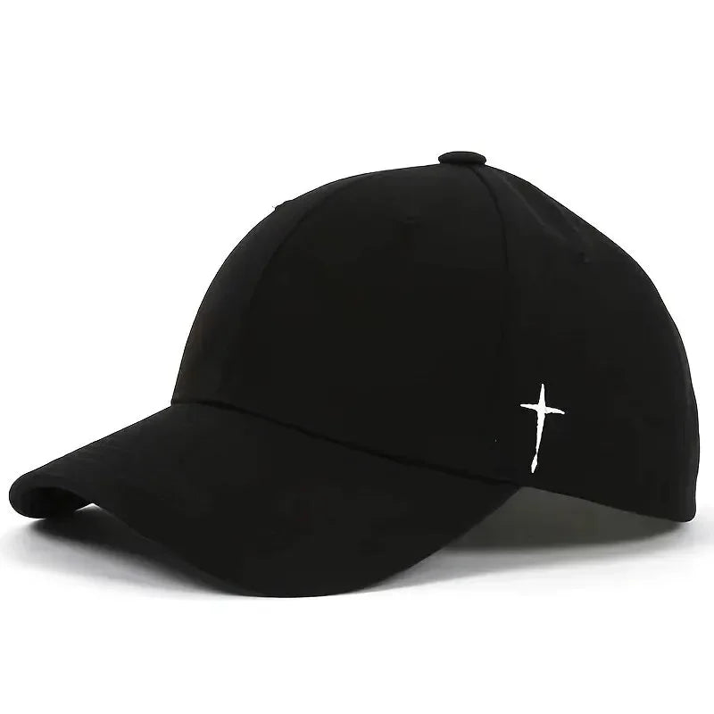 Unisex Side Cross Embroidery Baseball Caps Spring and Autumn Outdoor