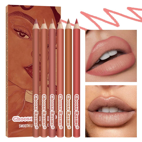 6colors Matte Lip Liner Red Outline Lip Liner Waterproof long-lasting