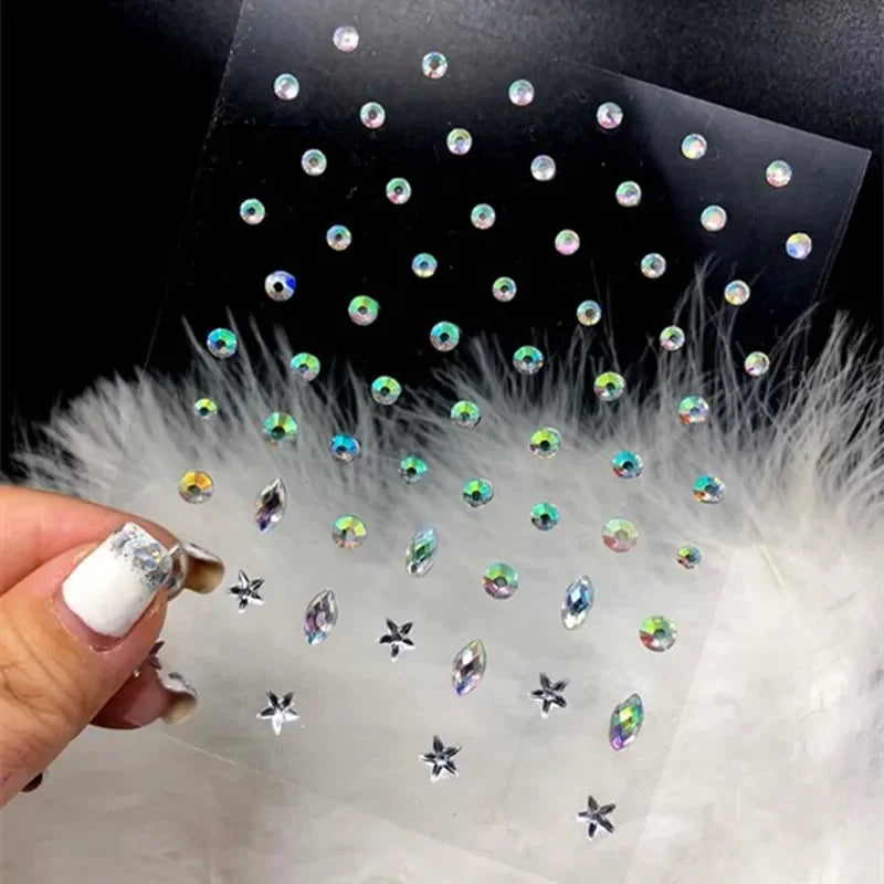 Glitter Face Jewelry Sticker Face Jewels Diamond Makeup Art Eyeliner Temporary Tattoo Party Bady Makeup Tools Eye Rhinestones