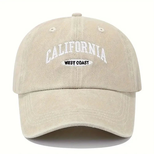 Cotton Retro Vintage Baseball Cap Men Women Denim Embroidered Letters