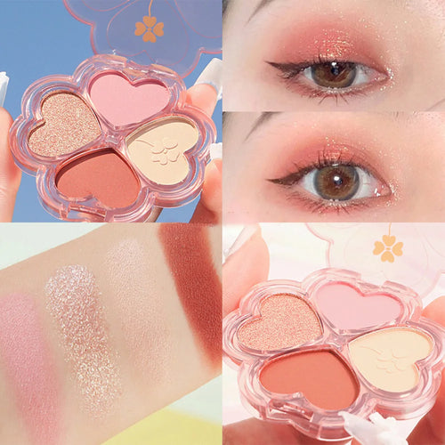 4 Color Eyeshadow Palette Cosmetics Pearly Eye Shadow Palettes Eyes