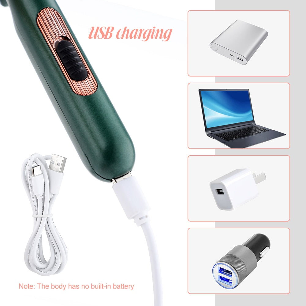Electric Hair Straightener Brush Comb Mini Hair Curler