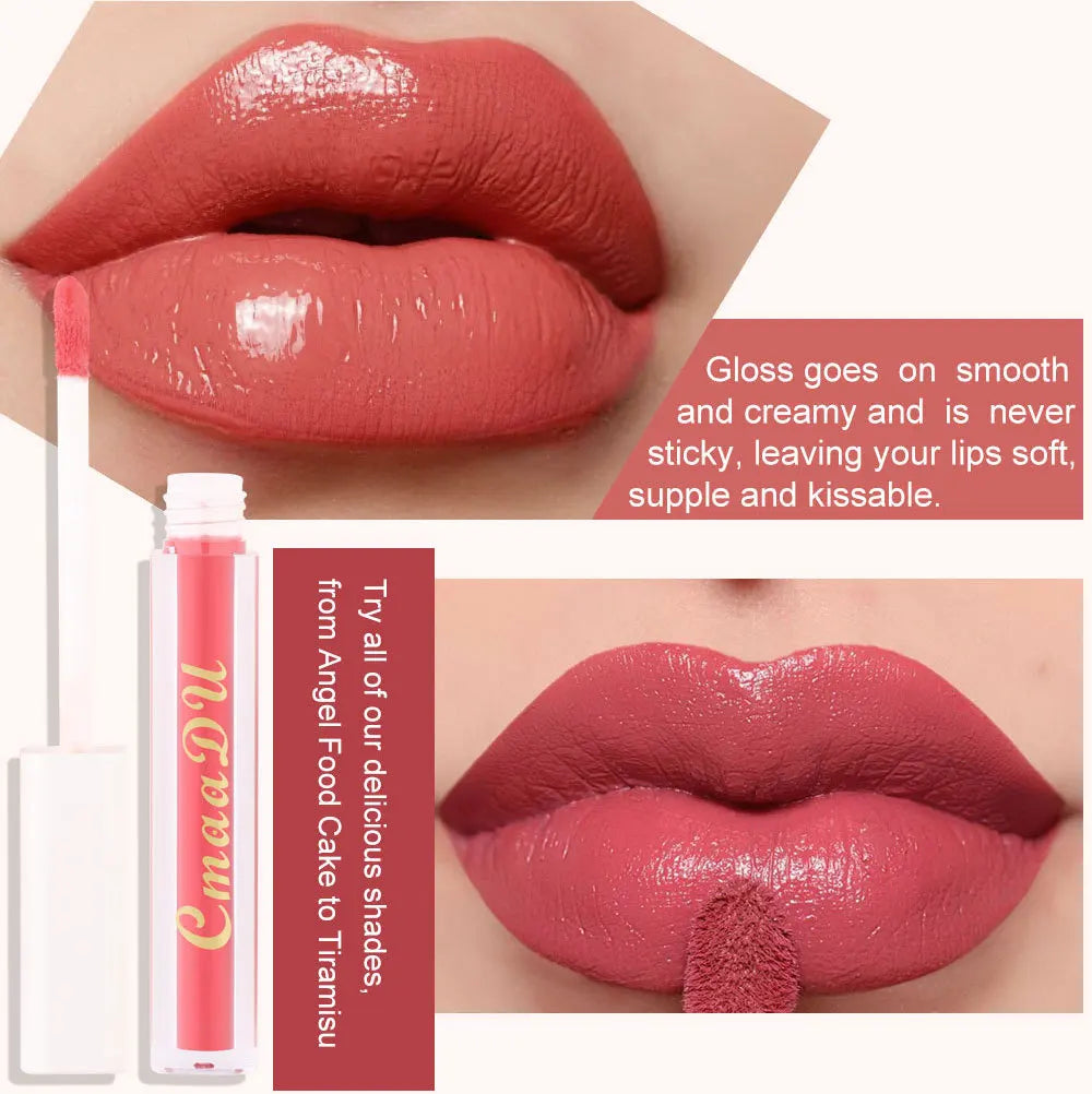 CmaaDu Hydrating Mirror Glossy Liquid Lipstick Lip Gloss Moisturizing