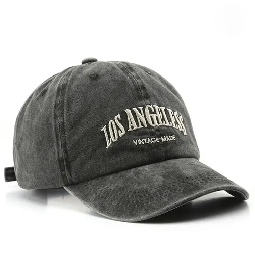 Cotton Retro Vintage Baseball Cap Men Women Denim Embroidered Letters