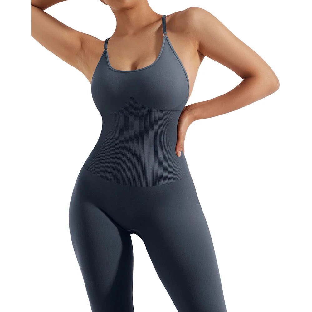 Women Bodysuit Jumpsuit All Season Romper Overalls Sportswear Fashion Streetwear Overalls One Piece Fitness Sports Bodysuits