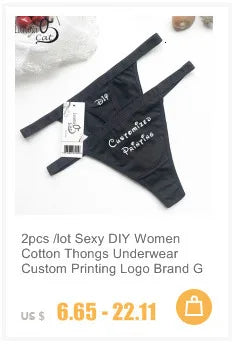 Female Cotton T Back Panties Underwear Customized G String Women Low Waist Thong Underwear Sexy Lingerie Plus Size
