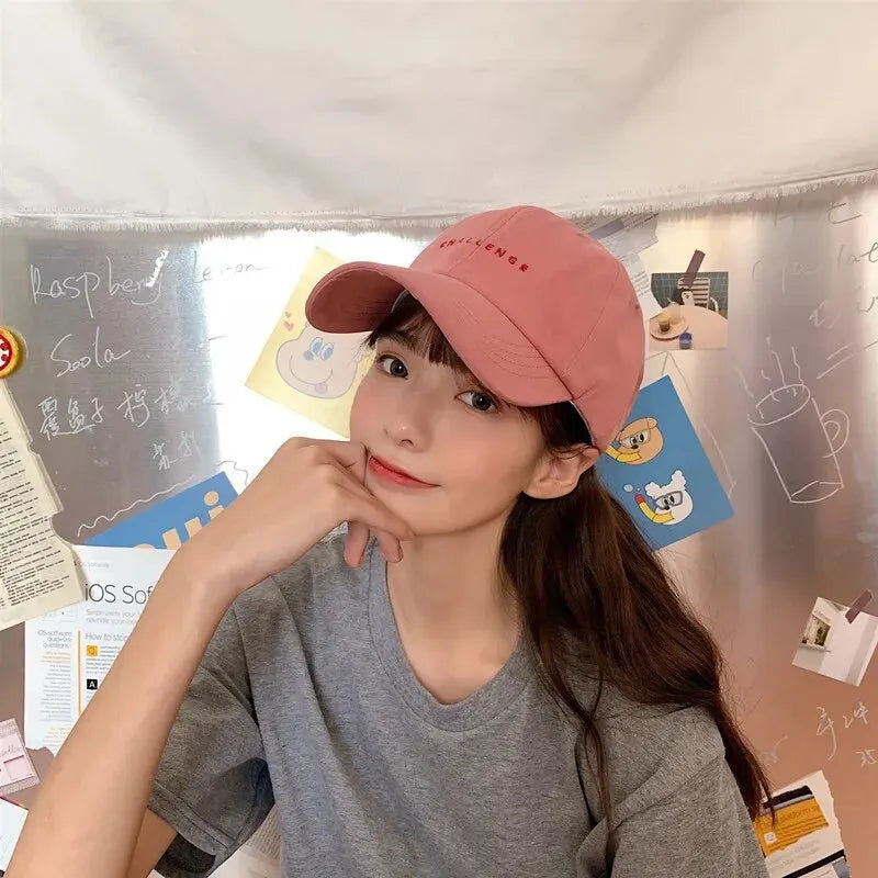 Letter Embroidered Baseball Cap for Women Spring Summer Outdoor