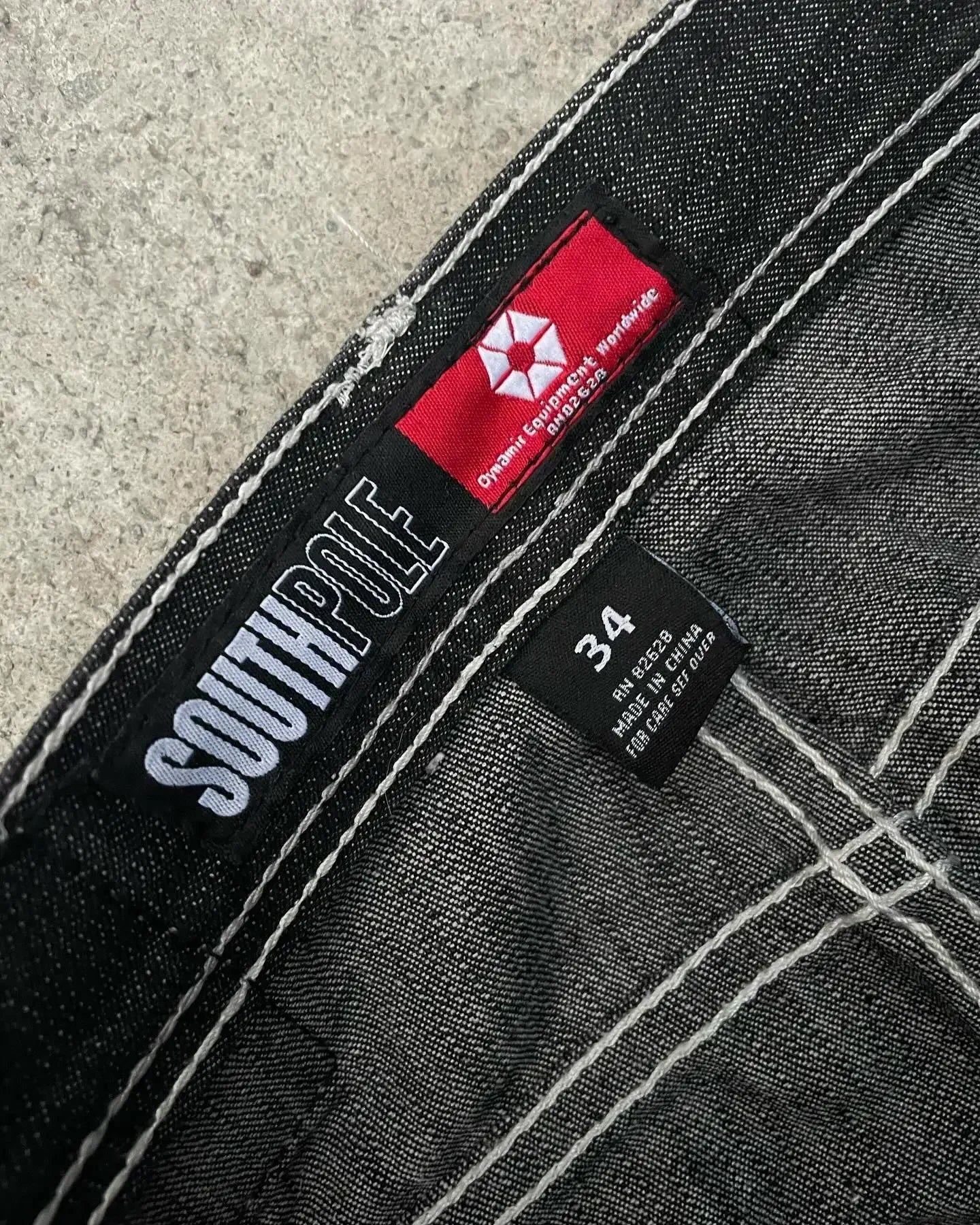 Y2K American Trendy Jeans Retro Gothic Graphic Embroidery Loose men s Jeans Harajuku Hip Hop Street Wide Leg Jeans Pants
