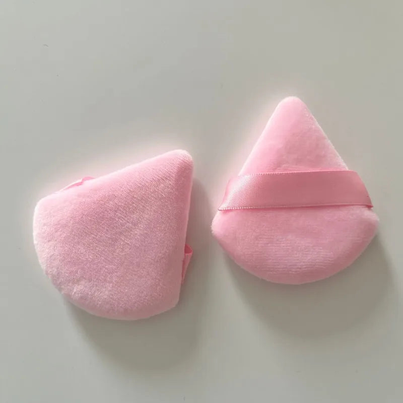 Triangle Velvet Powder Cosmetic Puff Colored Soft Smooth Dry Use Makeup Sponge Puff for Women Beauty Washable Face Makeup Tools