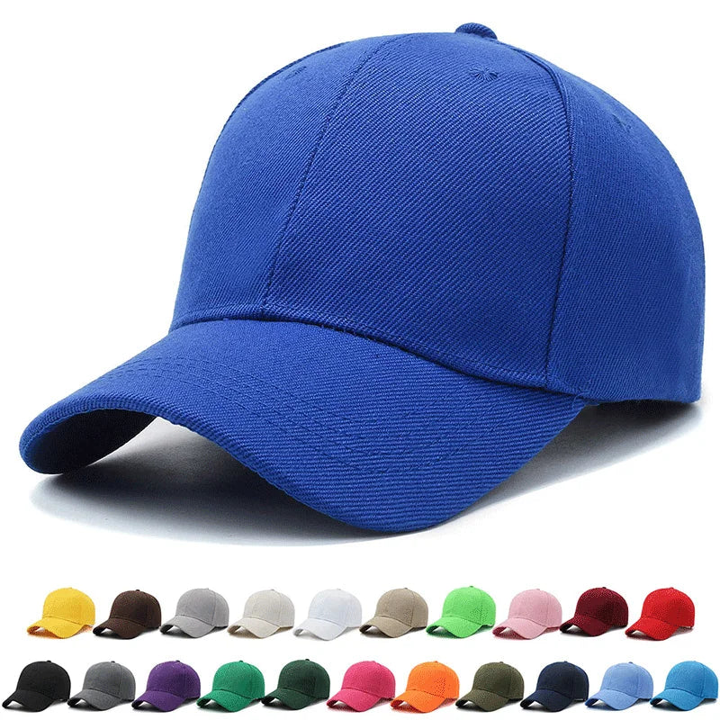 Unisex Cap Casual Plain Baseball Cap Adjustable Snapback Hats For