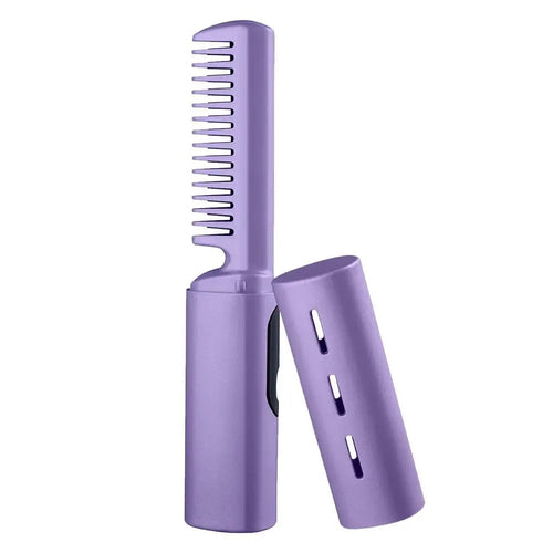 Curly Hair Straightener Iron Comb Cordless USB Charging Mini Hair