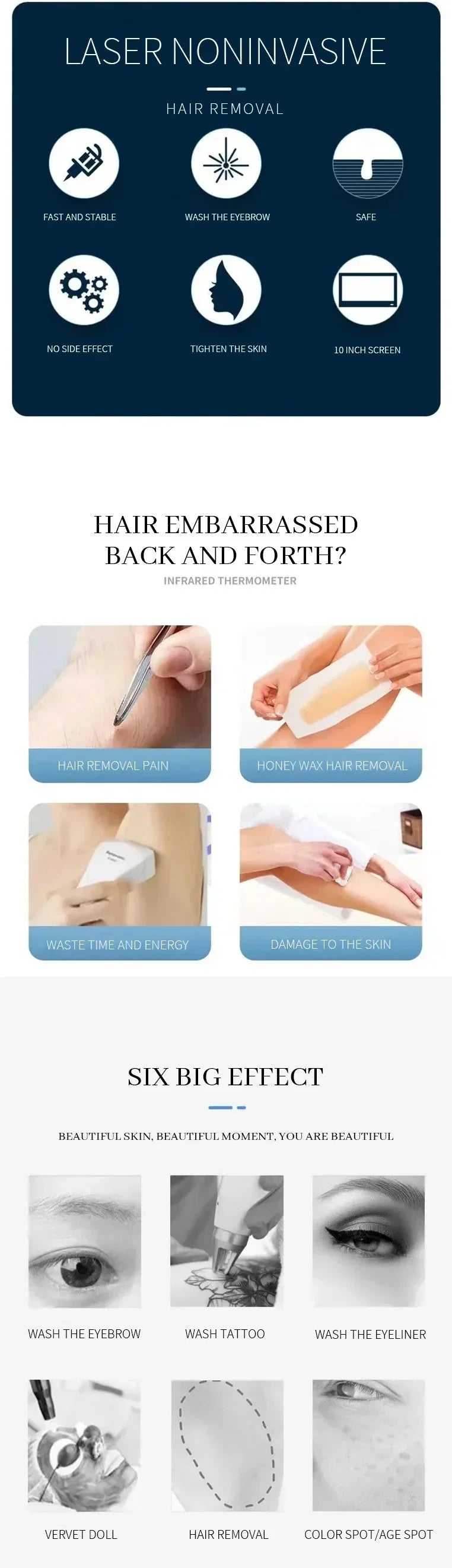 2025 Picosecond laser 3500W diode laser hair removal tattoo removal machine Chloasma Machine Painless Laser Tattoo Removal