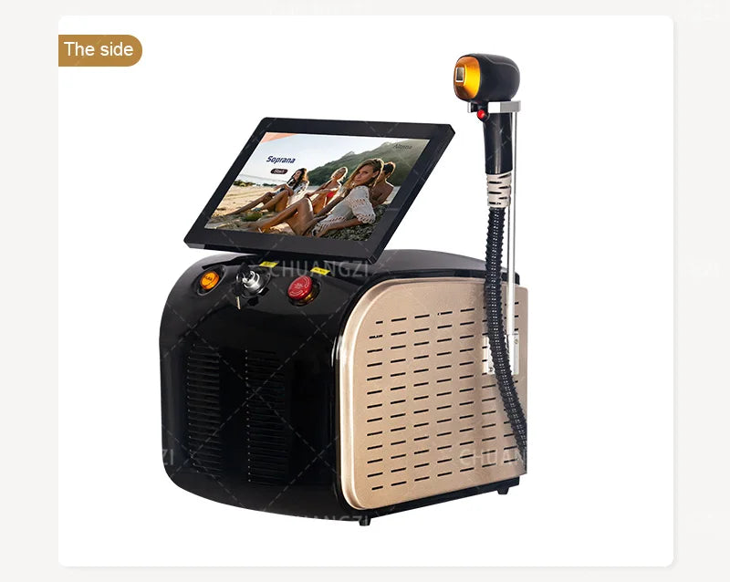 808nm Diode Laser Hair Removal Device 3000W Skin Rejuvenation Ice Alexandrit Permanent Cooling Head Painless Epilator Machine