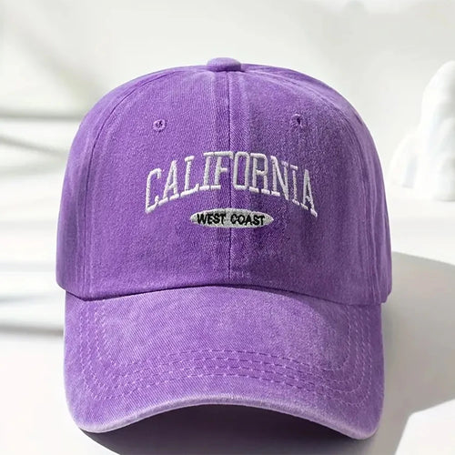 Cotton Retro Vintage Baseball Cap Men Women Denim Embroidered Letters