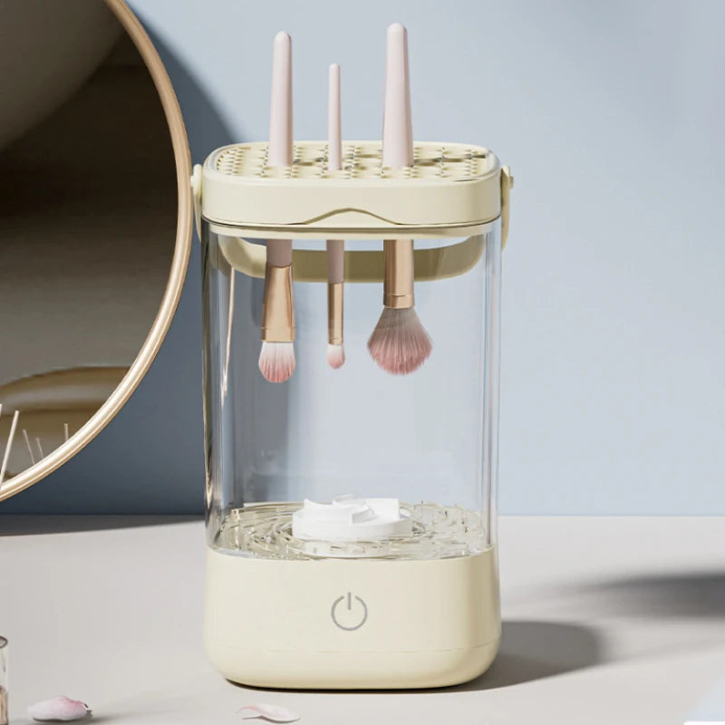 Electric Makeup Brush Cleaner Makeup Brushes Drying Rack UV Sterilization Quick Drying Brush Washers Automatic Wash Makeup Tools