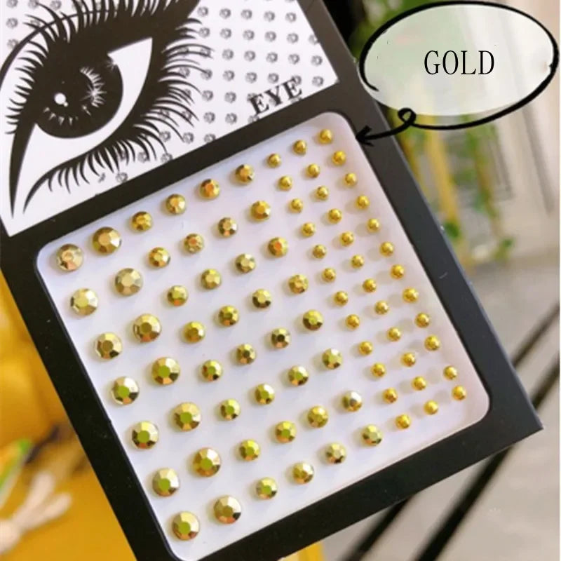 Glitter Face Jewelry Sticker Face Jewels Diamond Makeup Art Eyeliner Temporary Tattoo Party Bady Makeup Tools Eye Rhinestones