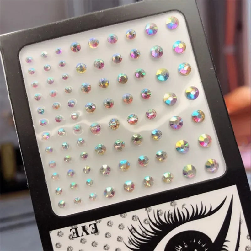Glitter Face Jewelry Sticker Face Jewels Diamond Makeup Art Eyeliner Temporary Tattoo Party Bady Makeup Tools Eye Rhinestones