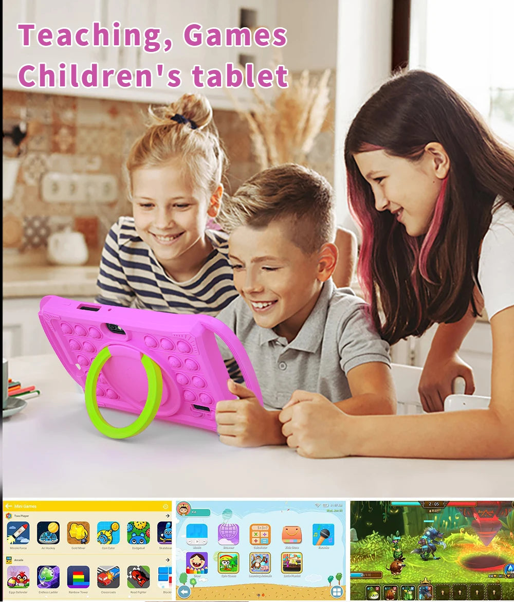 7.0 Inch Tablet PC Quad Core 4GB RAM 64GB ROM Children's best Gifts Android 12 Kids Game Educational Learning Tablets