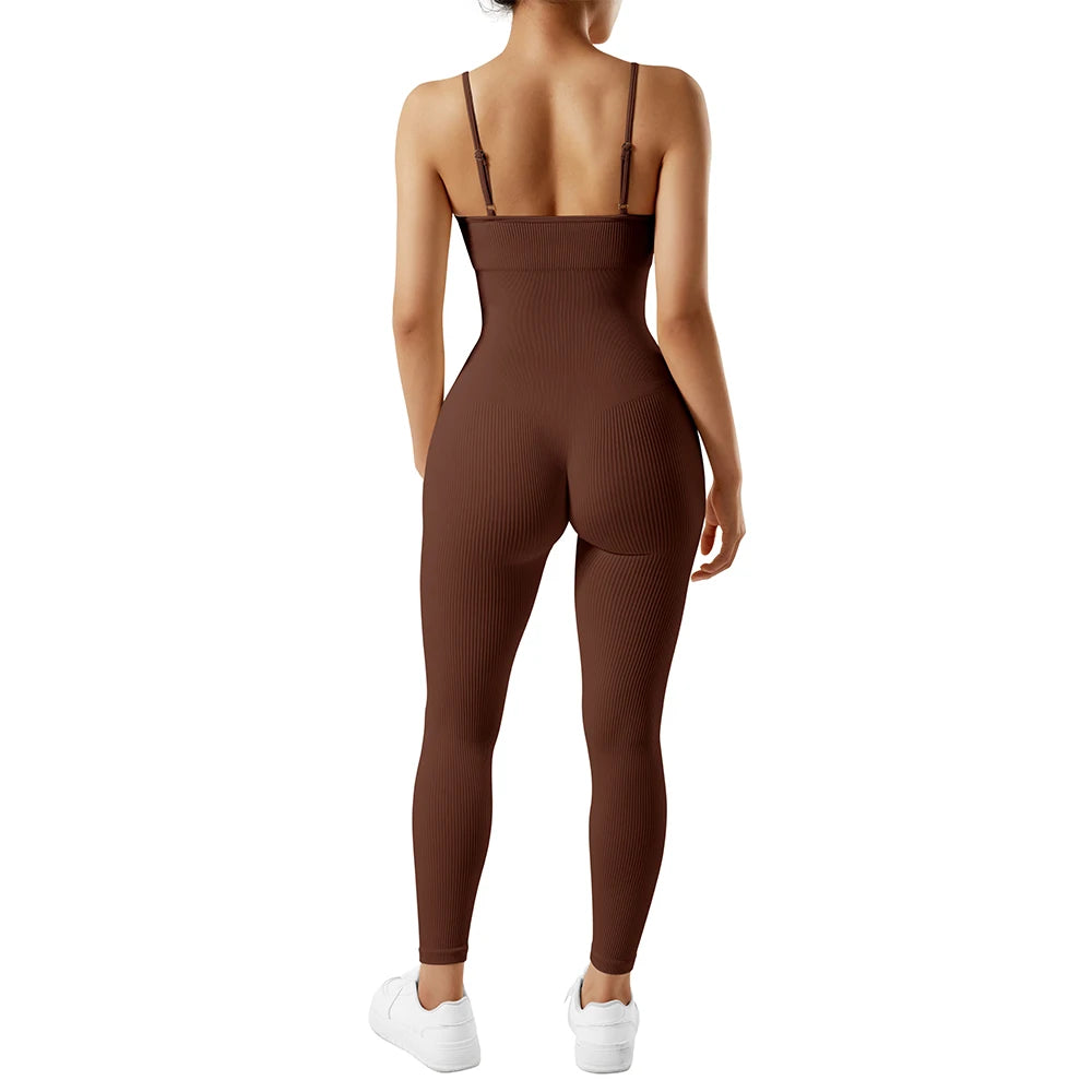 Women Bodysuit Jumpsuit All Season Romper Overalls Sportswear Fashion Streetwear Overalls One Piece Fitness Sports Bodysuits